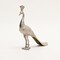 Regal Peacock Nickel Finished Aluminum Figurine – 11x3x3" Elegant Table Decor Sculpture